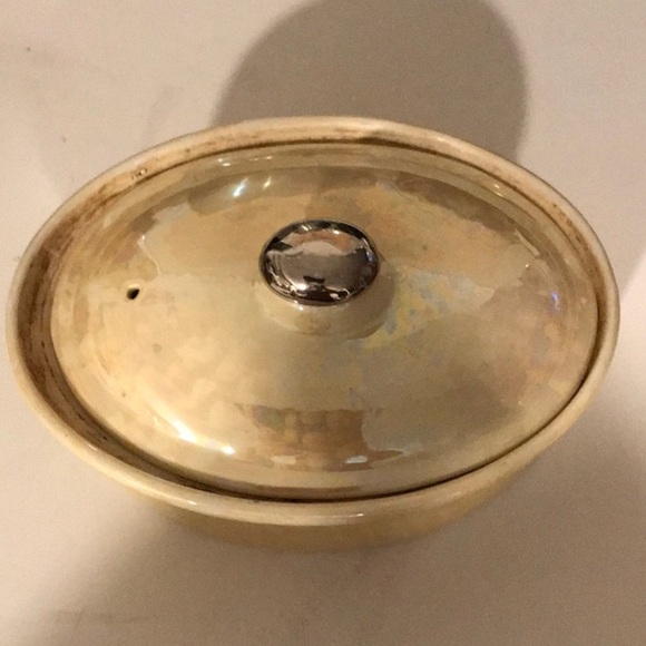 Yellow lidded Royal Rochester 50’s Stoneware Casserole Yellow Opalescent - Picture 9 of 16